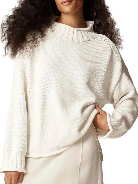 Sweaters - NWT Cream roll over neck Women's Sweater